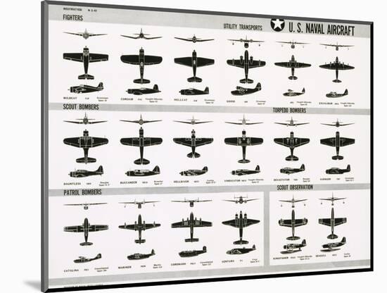 Poster of U.S. Naval Combat and Transport Aircraft-null-Mounted Photographic Print