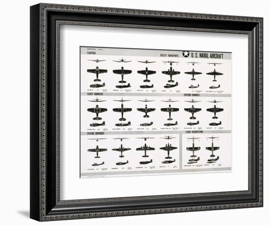 Poster of U.S. Naval Combat and Transport Aircraft-null-Framed Photographic Print