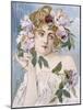 Poster of Young Woman with Flowers in Hair by Gaston-Gerard-null-Mounted Giclee Print