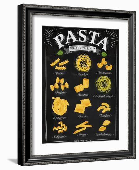 Poster Pasta Chalk-anna42f-Framed Art Print