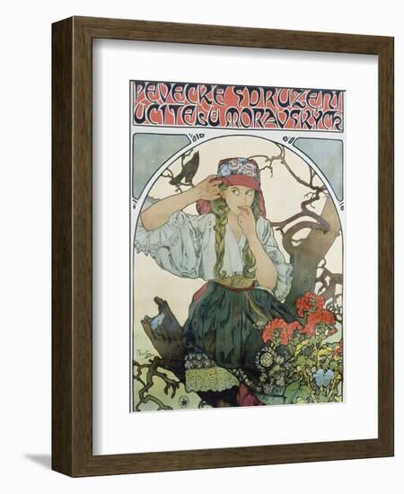 Poster 'Pévecké Sdruzeni Ucitelu Moravskych' (The Moravian Teachers' Choir), 1911-Alphonse Mucha-Framed Giclee Print