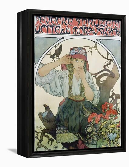 Poster 'Pévecké Sdruzeni Ucitelu Moravskych' (The Moravian Teachers' Choir), 1911-Alphonse Mucha-Framed Premier Image Canvas