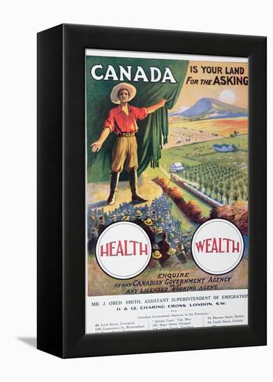 Poster Promoting Emigration to Canada, 1914-null-Framed Premier Image Canvas