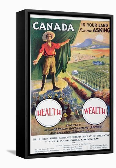 Poster Promoting Emigration to Canada, 1914-null-Framed Premier Image Canvas