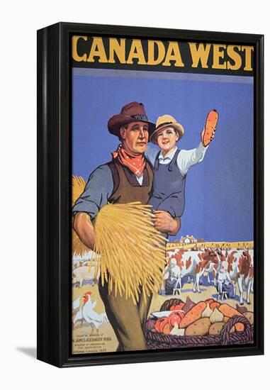 Poster Promoting Immigration to Canada, 1925-null-Framed Premier Image Canvas