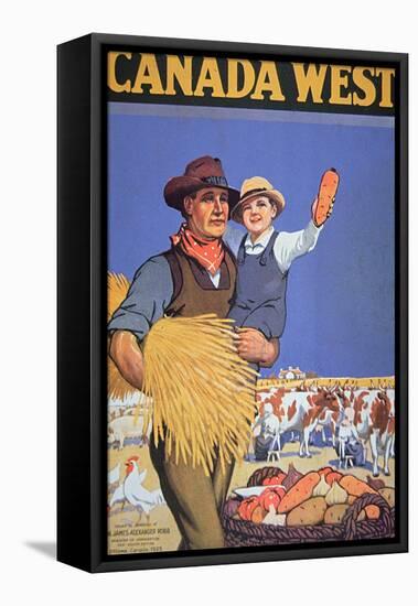 Poster Promoting Immigration to Canada, 1925-null-Framed Premier Image Canvas