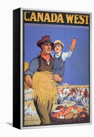 Poster Promoting Immigration to Canada, 1925-null-Framed Premier Image Canvas