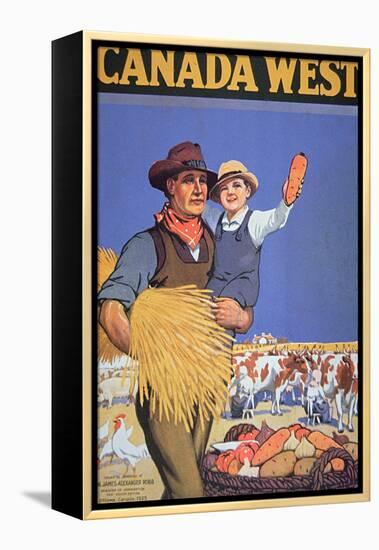 Poster Promoting Immigration to Canada, 1925-null-Framed Premier Image Canvas