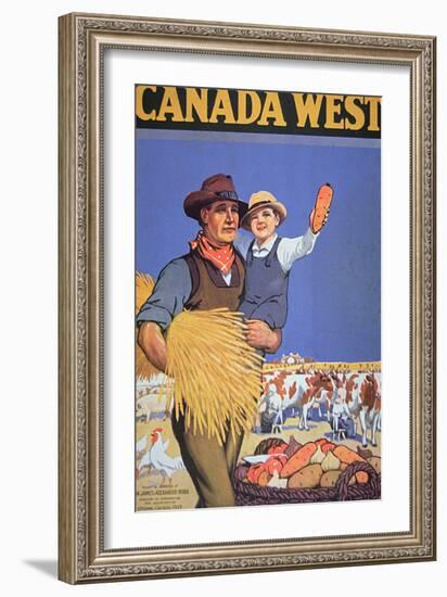 Poster Promoting Immigration to Canada, 1925-null-Framed Giclee Print