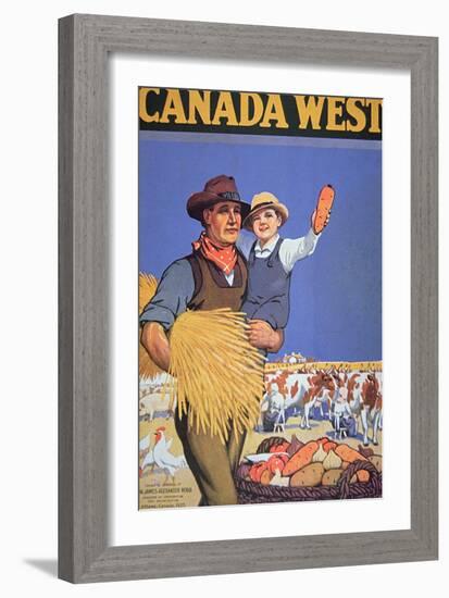 Poster Promoting Immigration to Canada, 1925-null-Framed Giclee Print