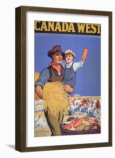 Poster Promoting Immigration to Canada, 1925-null-Framed Giclee Print