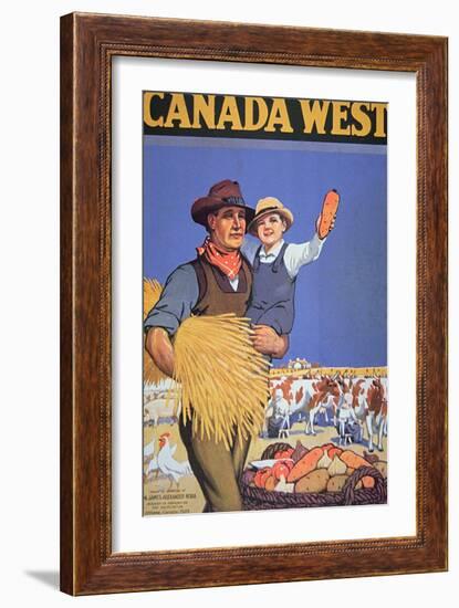 Poster Promoting Immigration to Canada, 1925-null-Framed Giclee Print