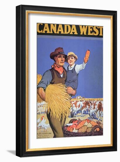 Poster Promoting Immigration to Canada, 1925-null-Framed Giclee Print