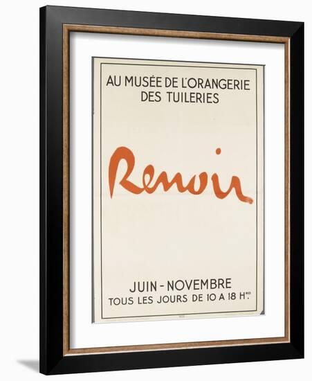 Poster: Renoir Musée De L'Orangerie in the Tuileries-null-Framed Giclee Print