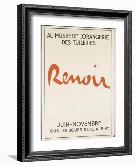 Poster: Renoir Musée De L'Orangerie in the Tuileries-null-Framed Giclee Print