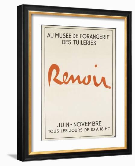 Poster: Renoir Musée De L'Orangerie in the Tuileries-null-Framed Giclee Print