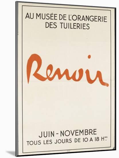 Poster: Renoir Musée De L'Orangerie in the Tuileries-null-Mounted Premium Giclee Print