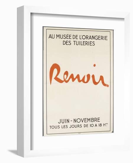 Poster: Renoir Musée De L'Orangerie in the Tuileries-null-Framed Giclee Print