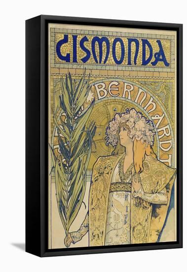 Poster: Sarah Bernhardt as Gismonda at the Theatre De La Renaissance (Upper Part), 1895-Alphonse Mucha-Framed Premier Image Canvas