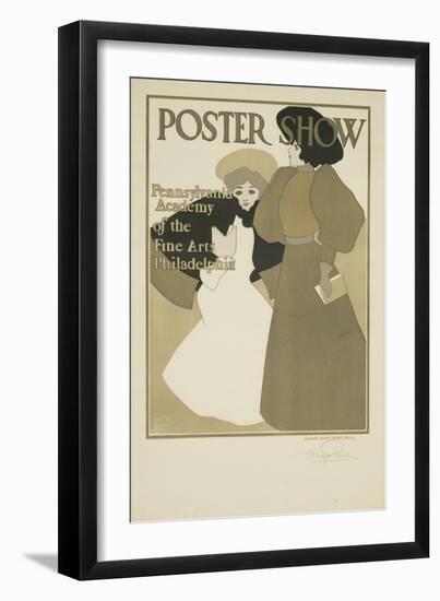 Poster Show Pennsylvania Academy of the Fine Arts Poster-Maxfield Parrish-Framed Giclee Print