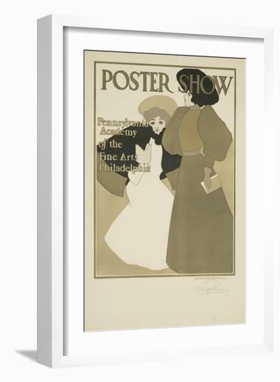 Poster Show Pennsylvania Academy of the Fine Arts Poster-Maxfield Parrish-Framed Giclee Print