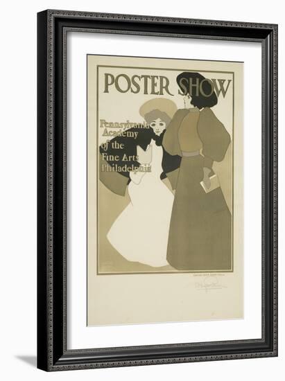 Poster Show Pennsylvania Academy of the Fine Arts Poster-Maxfield Parrish-Framed Giclee Print