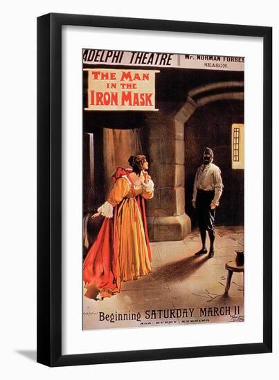 Poster "The Man in the Iron Mask" at the Adelphi Theatre, London-Albert Morrow-Framed Giclee Print