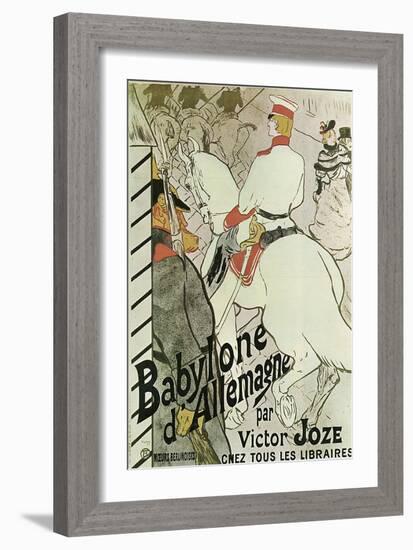 Poster to the Book Babylone D'Allemagne by Victor Joze, 1894-Henri de Toulouse-Lautrec-Framed Giclee Print