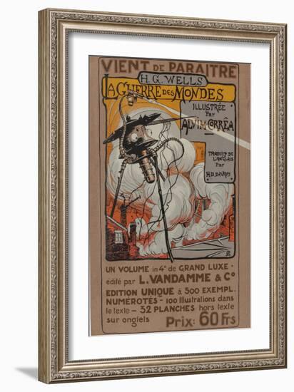 Poster to the Special Edition of the War of Worlds by H. G. Wells, 1906 (Colour Litho)-Henrique Alvim Corrêa-Framed Giclee Print