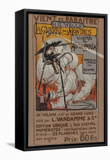 Poster to the Special Edition of the War of Worlds by H. G. Wells, 1906 (Colour Litho)-Henrique Alvim Corrêa-Framed Premier Image Canvas