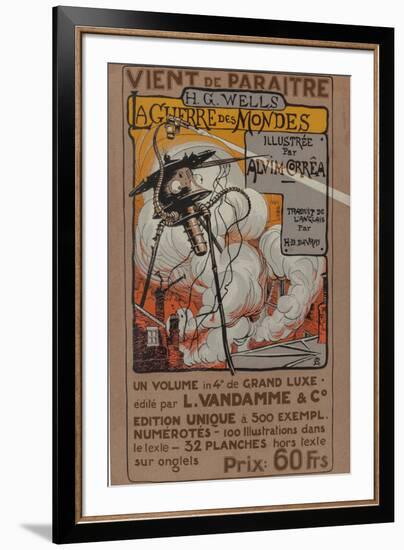 Poster to the Special Edition of the War of Worlds by H. G. Wells, 1906 (Colour Litho)-Henrique Alvim Corrêa-Framed Giclee Print