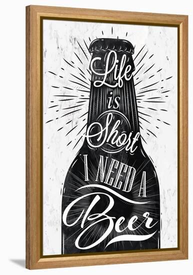 Poster Vintage Beer-anna42f-Framed Stretched Canvas