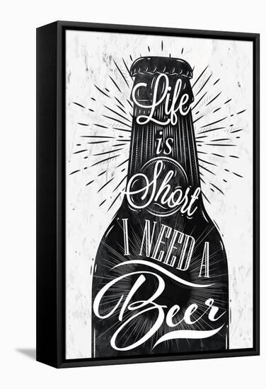 Poster Vintage Beer-anna42f-Framed Stretched Canvas