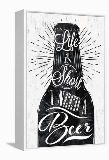 Poster Vintage Beer-anna42f-Framed Stretched Canvas