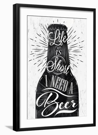 Poster Vintage Beer-anna42f-Framed Art Print