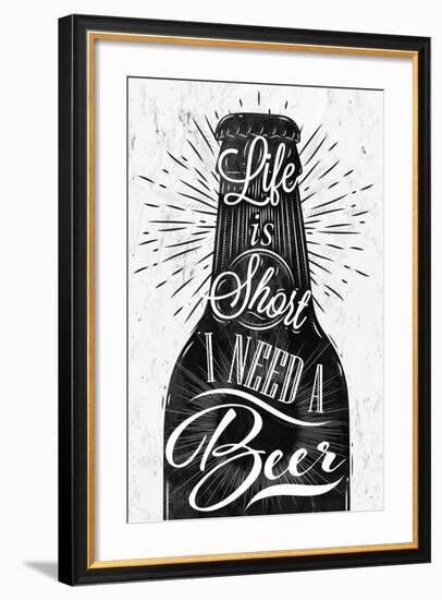 Poster Vintage Beer-anna42f-Framed Art Print