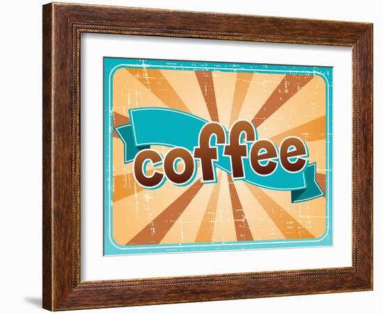 Poster With A Coffee Cup In Retro Style-incomible-Framed Art Print