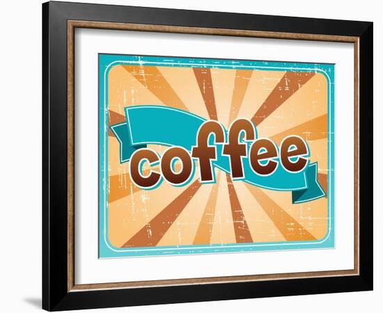 Poster With A Coffee Cup In Retro Style-incomible-Framed Art Print