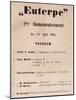 Poster with Concert Program Organized by Music School Euterpe, April 1, 1865-null-Mounted Giclee Print