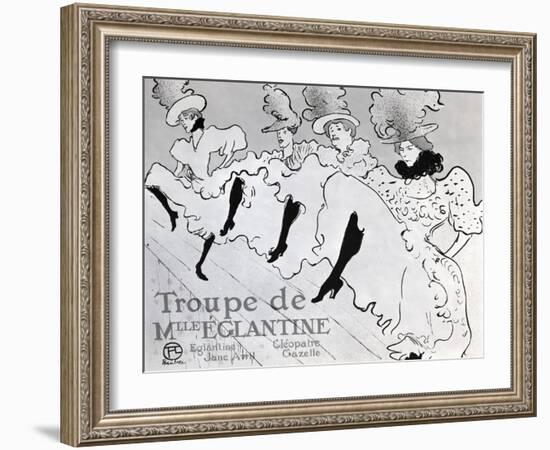 Poster with Dancing Ladies by Toulouse-L-null-Framed Giclee Print