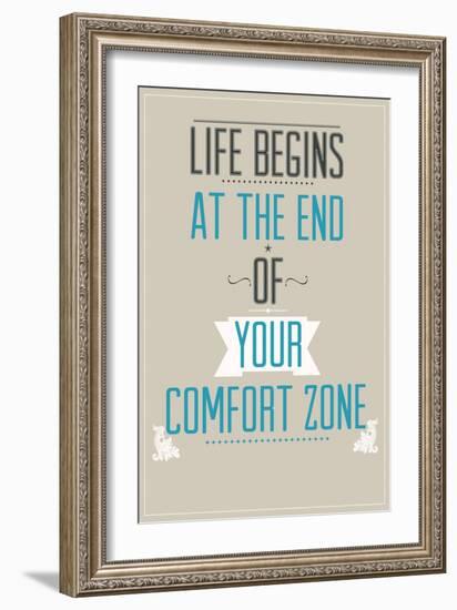 Poster with Motivational Slogan-Vanzyst-Framed Art Print