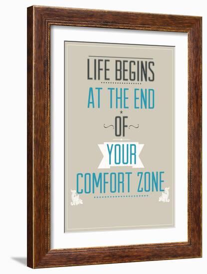 Poster with Motivational Slogan-Vanzyst-Framed Art Print