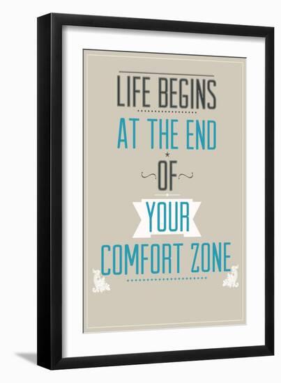 Poster with Motivational Slogan-Vanzyst-Framed Art Print