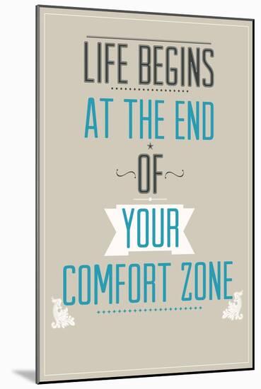 Poster with Motivational Slogan-Vanzyst-Mounted Art Print
