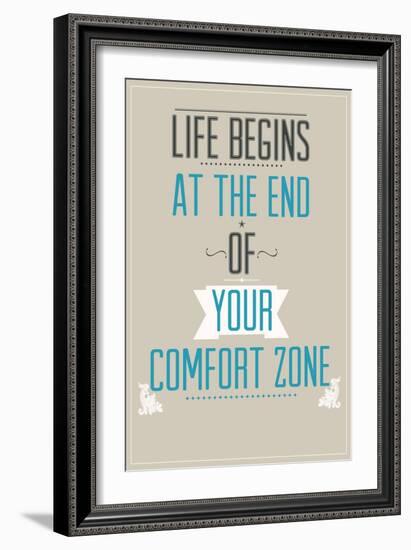 Poster with Motivational Slogan-Vanzyst-Framed Art Print