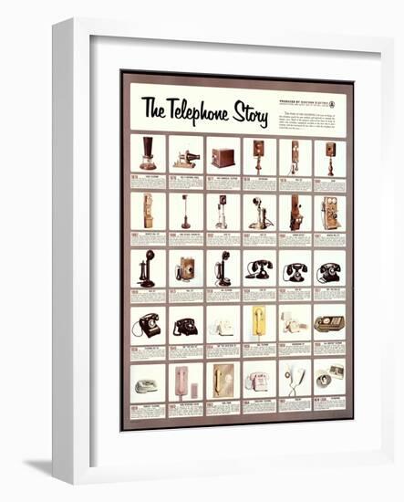 Poster with the Main Telephone's Models-null-Framed Giclee Print