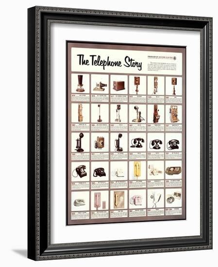 Poster with the Main Telephone's Models-null-Framed Giclee Print