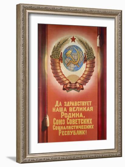 Poster with Wreath of Grain-null-Framed Giclee Print