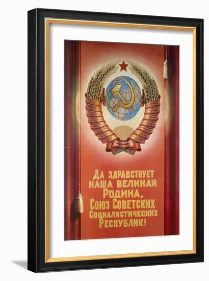 Poster with Wreath of Grain-null-Framed Giclee Print