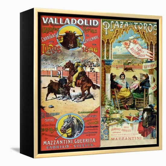 Posters Advertising Bull-Fights in Valladolid, 1896 and in Bayonne, 1897-null-Framed Premier Image Canvas